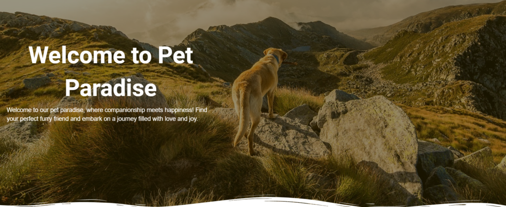 pet shop website