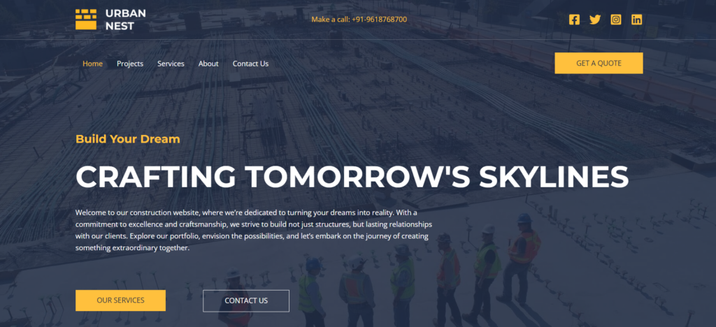 construction website